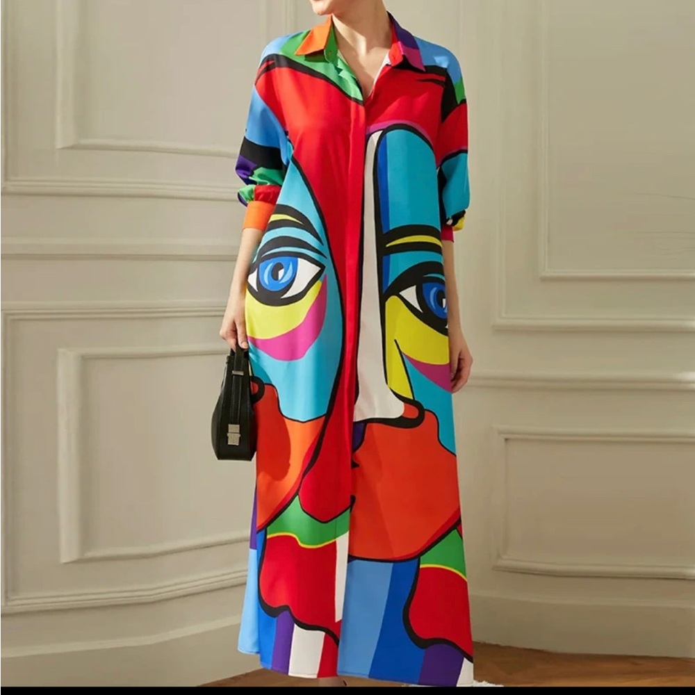 Colorful Abstract Maxi Dress
